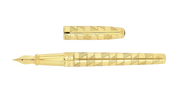 S.T. Dupont Line D Eternity Monogram 1872 Gold Large